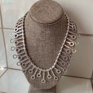 Modernist Metal Necklace Hand Made Art